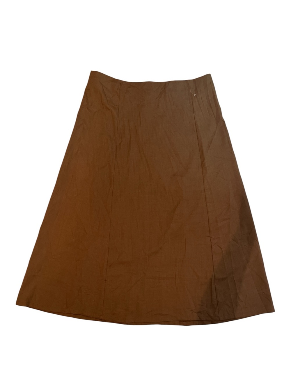 Cider Brown A-Line Midi Skirt